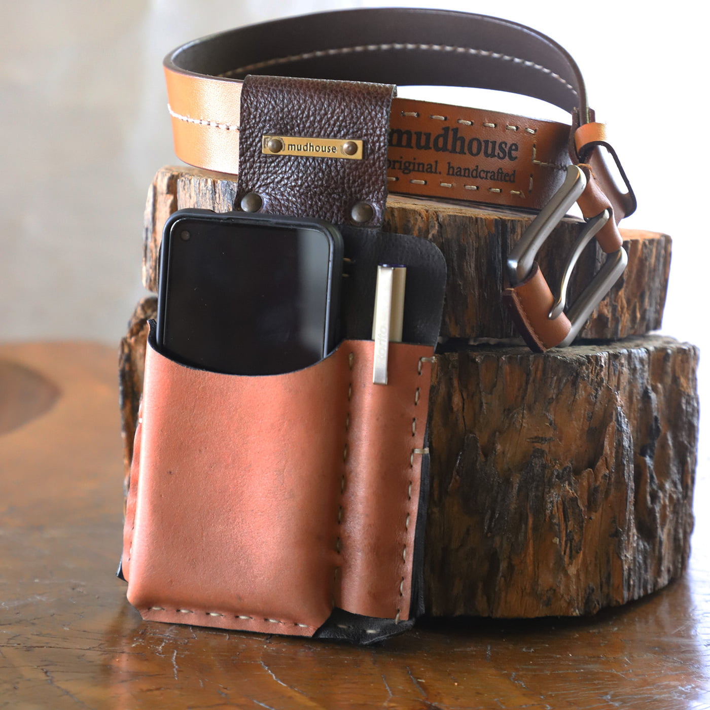 Leather hip pouch Opez