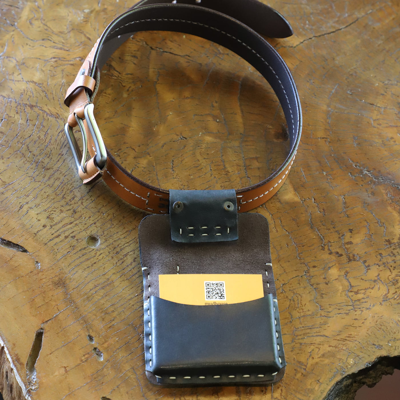 Leather hip pouch Opez