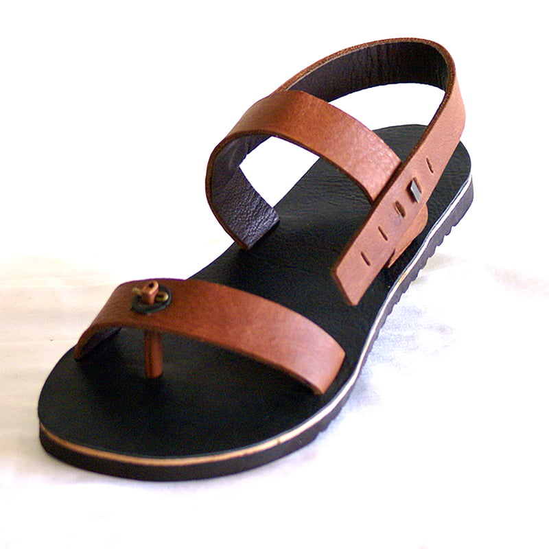 Leather sandals Niko-Brown