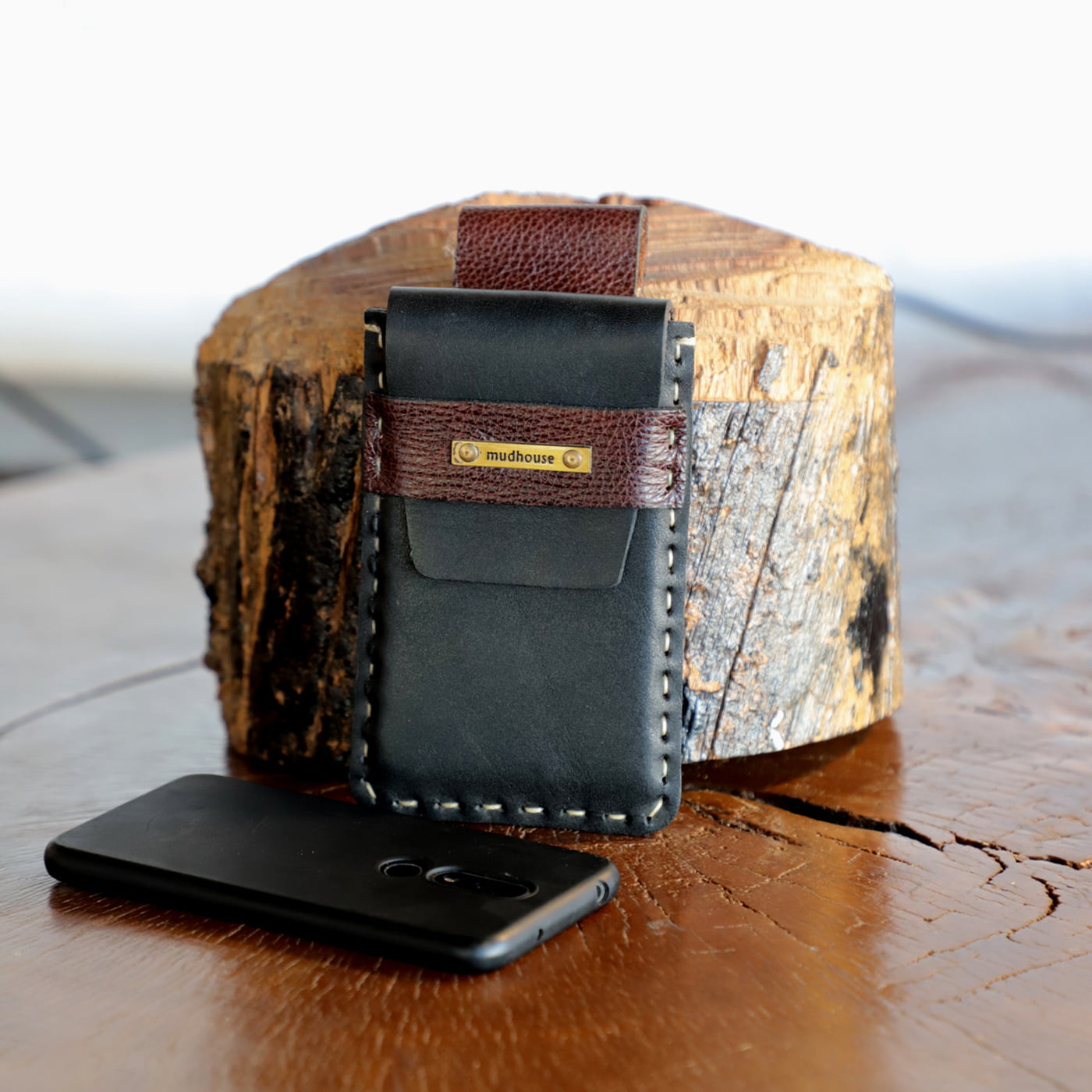 Small designer leather Phone pouch Zane phone pouch